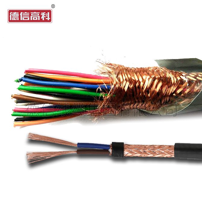 銅芯聚氯乙烯絕緣銅編織屏蔽聚氯乙烯護套控制電纜